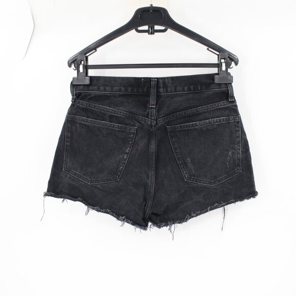 Agolde Shorts Womens 25 Parker Cut Off High Rise Denim Zero distressed frayed - Picture 3 of 9
